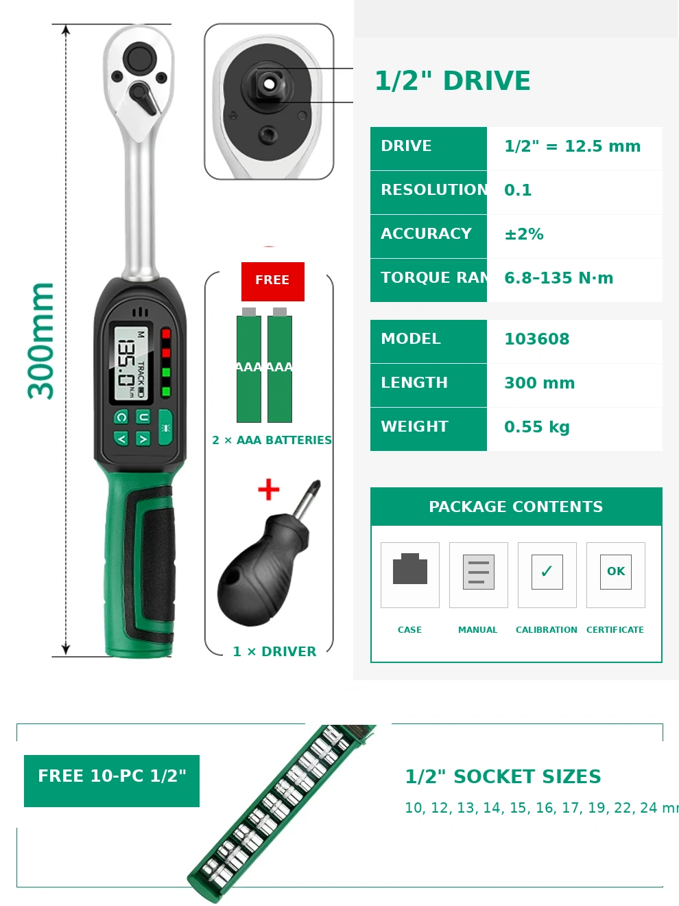 PROFESSIONAL DIGITAL TORQUE WRENCH