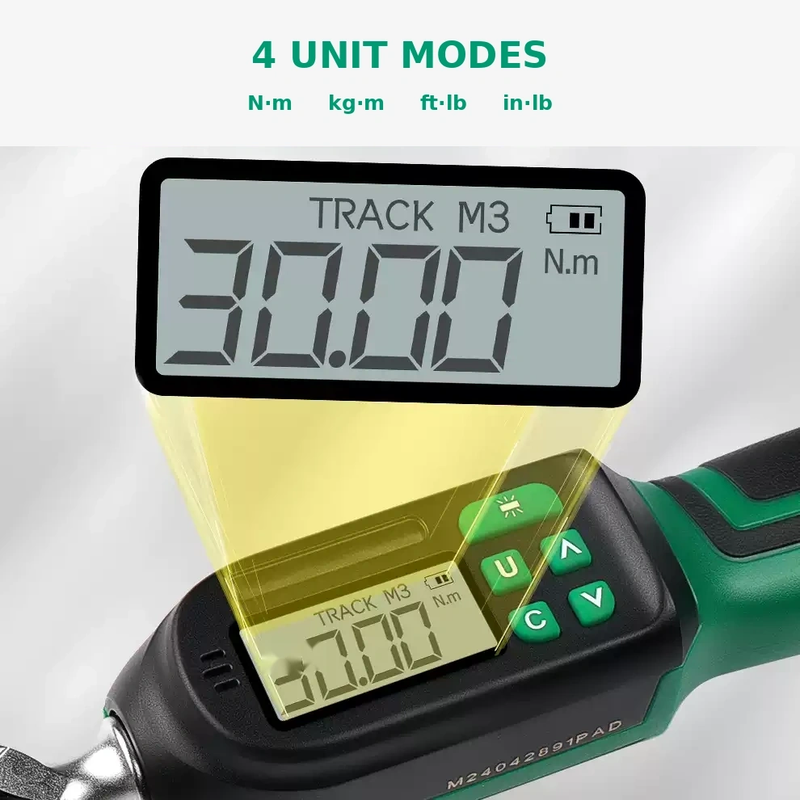 Professional Digital Torque Wrench with LCD Display and Preset Alerts